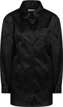 Frankie Shop Kleedjes, Dames, Zwart, L, Akita Shirt Dress met Taille