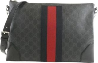 Gucci Pre-owned GG Supreme Canvas Shoulder Bag - unisex - Vintage Schoudertas - Zwart - ONE Size - Vintage