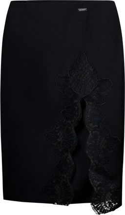 Dsquared2 Dana Kokerrok - Dames - Midirokken - Zwart - M - Wol - Rokken