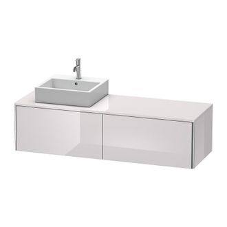 Duravit Mueble De Pared Duravit Xsquare 160,0 X 54,8 Cm, 2 Cajones Xs4904l, Color (frente/cuerpo): Laca Blanca Lila Alto Brillo - Xs4904l2727