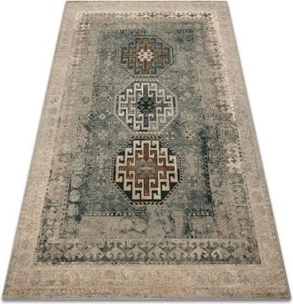 RugsX Rugsx - Alfombra De Lana Polonia Ashan Oriental Color Jadeit Verde Green 200x300 Cm