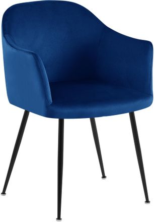 Clp Silla De Comedor De Terciopelo Jaysie Azul Oscuro