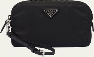 Prada Small Nylon Cosmetic Pouch Bag