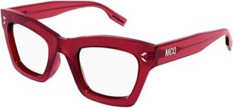 Alexander McQueen Mq 0343O 003 Optisch Montuur - Dames - Brillen - Rood - 48 MM - Accessoires