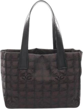 Chanel Pre-owned Tote Bags, female, Brown, Size: ONE SIZE Pre-owned New Travel Line Nylon Canvas Leather Tote Bag