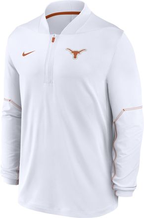 Nike Texas Sideline Nike Mens Dri-FIT College 1/2-Zip Top in White | 03BA08DXTXE-UCQ