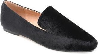Journee Collection Silas Velvet Loafer in Black at Nordstrom Rack, Size 6.5