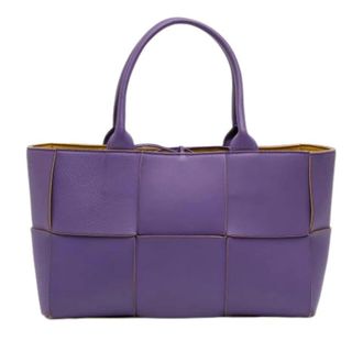 Bottega Veneta Pre-owned Maxi Intrecciato Arco Tote Bag - Pre-owned - Mujer - P&uacute;rpura - ONE SIZE