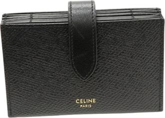 Celine Pre-owned Wallets, female, Black, Size: ONE SIZE Pre-owned Leather Wallet