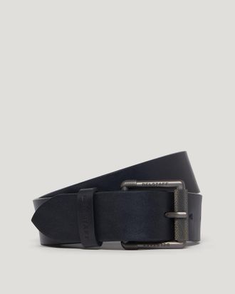 Belstaff Cintur&oacute;n Con Hebilla Roller Para Unisex Cuero De Becerro Tinta Oscura L
