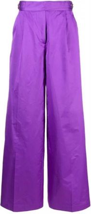 Pinko Pazzesco Pantalone - Dames - Wijde Broeken - Paars - XL - Broeken