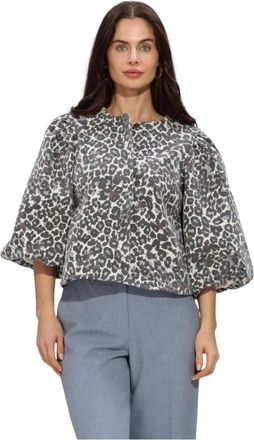 Minus Msmalli Kort Jasje - Dames - Blouses - Veelkleurig - XS - Katoen - Overhemden