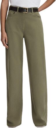 Reiss Colorado Cotton Denim Wide Leg Pant