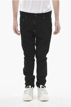 Dsquared2 Stretch Cotton 5-Pocket Pants BLACK BULL size 48