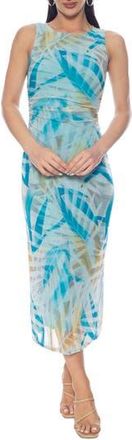 Bebe Sleeveless Mesh Dress in Blue Nude at Nordstrom Rack, Size X-Small