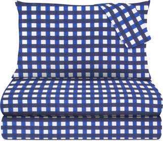 KASANOVA Completo letto matrimoniale quadretti blu