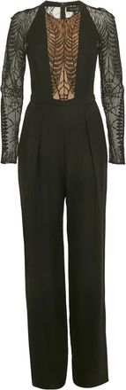 Gucci lace panel jumpsuit - Black