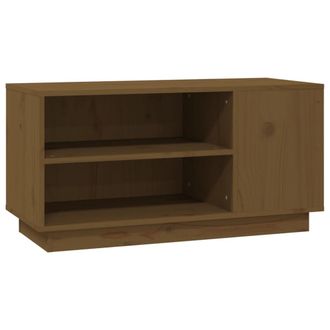 vidaXL Vidaxl - Mueble De Tv Madera Maciza De Pino Marr&oacute;n Miel 80x35x40,5 Cm