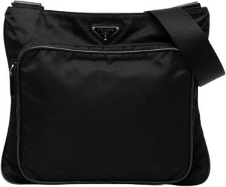 Prada Pre-owned Cross Body Bags, female, Black, Size: ONE SIZE Pre-owned Vintage Nylon Crossbody Bag