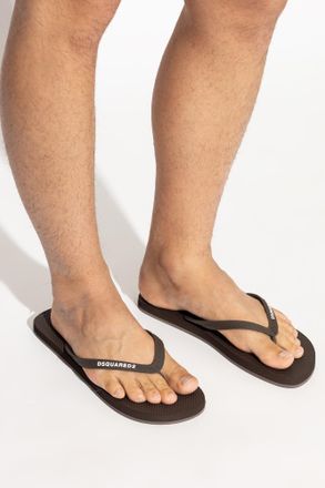 Dsquared2 Slides With Logo, Mens, Brown