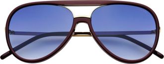 Freyrs Eyewear Shay Aviator Sunglasses in Burgundy at Nordstrom