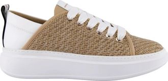 Alexander Smith Leren Gevlochten Sneakers - Dames - Sneakers - Bruin - 39 EU - Schoenen