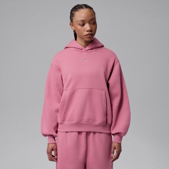 Nike Jordan Womens Jordan Brooklyn Pullover Hoodie in Pink | IM7285-667