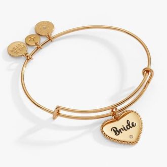 Alex and Ani Bride Heart Bangle in Silver at Nordstrom