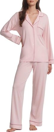 Eberjey Gisele Jersey Pajamas in Pale Pink/fig at Nordstrom, Size Xx-Large