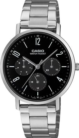 Casio Mens Black Dial Stainless Steel Multifunction Watch - MTP-VT06D-1BDF