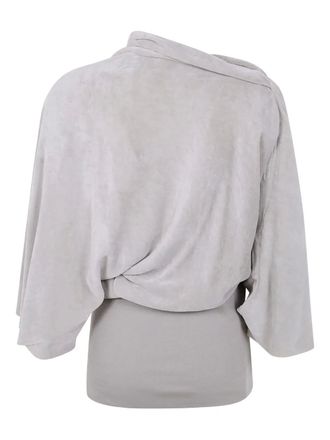Rick Owens draped cowl-neck top - Neutrals