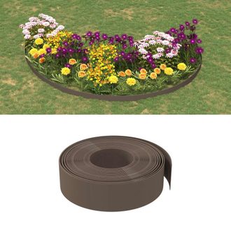 Berkfield Home Garden Edgings 3 pcs Brown 10 m 15 cm Polyethylene