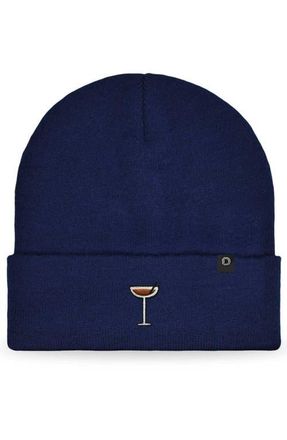 Dalix Coffee Martini Beanie Cap in Navy Blue at Nordstrom