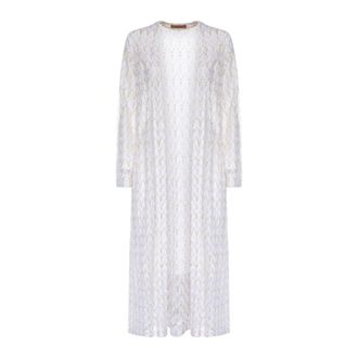 Missoni Long Knitwear, female, White, Size: 2XS Long Cardigan