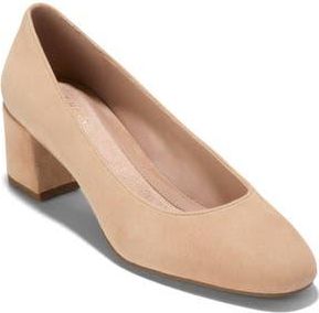 Cole Haan Go-To Shayla Block Heel Pump in Tuscan Sand Suede at Nordstrom Rack, Size 5.5