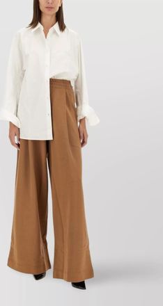 Dries Van Noten wide leg regular fit trousers