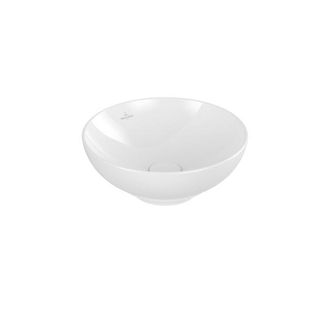 Villeroy & Boch Loop & friends opzetwastafel - 38cm - rond met overloop wit