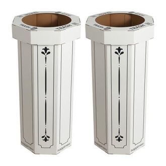 Happimess Fleur 25-Gallon Classic Disposable Corrugated Cardboard Event Trash Can and Recycling Bin in Bridal Ivory at Nordstrom