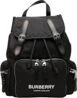Burberry Pre-owned Vintage Rugzak - Dames - Vintage Rugzakken - Zwart - ONE Size - Leer - Vintage