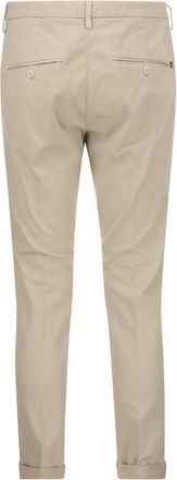 Dondup Mens Gaubert - Slim-fit Gabardine Trousers - Tan Cotton - Size 31 (Waist)