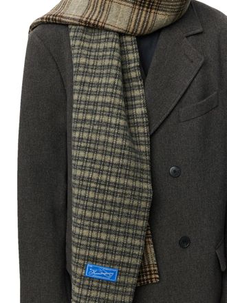Mfpen Timeless Checkered Scarf With Blue Label Detail