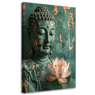 Feeby Impresi&oacute;n De Imagen, Flor De Loto Buda Zen Spa Verde, 80x120
