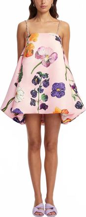 LEO LIN Patsy Embellished Puff Mini Dress In Wildbloom
