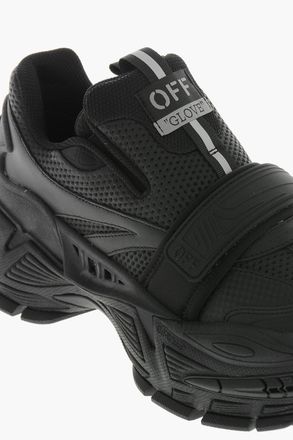 Off-white Leather and Fabric Slip-On Sneakers GLOVE in Solid Color Off-White