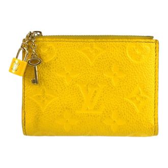 Louis Vuitton Yellow Leather Coin Purse/Coin Case (Pre-Owned)