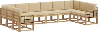 vidaXL Conjunto De Sof&aacute;s De Exterior 10 Uds. Y Beige Vidaxl