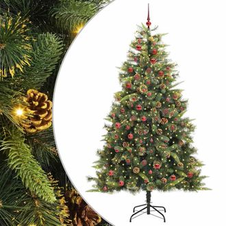 vidaXL &Aacute;rbol De Navidad Artificial Con Ramas Plegables Y Conos 210 Cm Vidaxl
