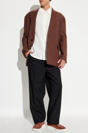 Lanvin Wool Blazer, Mens, Brown