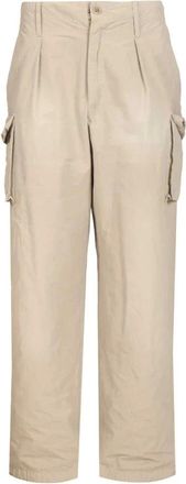 Maison Margiela Broeken, Heren, Beige, L, Katoen, Cargo broek van katoenmix