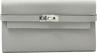 Hermès Gray Epsom Leather Long Wallet (Bi-Fold) (Pre-Owned)